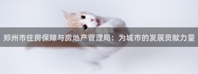 天狮娱乐股东待遇：郑州市住房保障与房地产管理局：为城市的发展