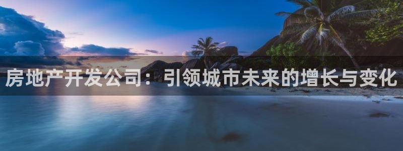 天狮娱乐hefame：房地产开发公司：引领城市未来的增长与变