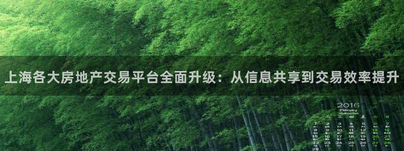 天狮娱乐丶品rd01 vip：上海各大房地产交易平台全面升级