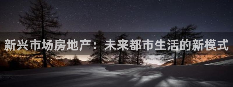天狮娱乐妙言：新兴市场房地产：未来都市生活的新模式