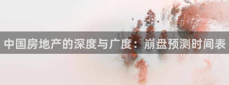 天狮娱乐p实 权：中国房地产的深度与广度：崩盘预测时间表
