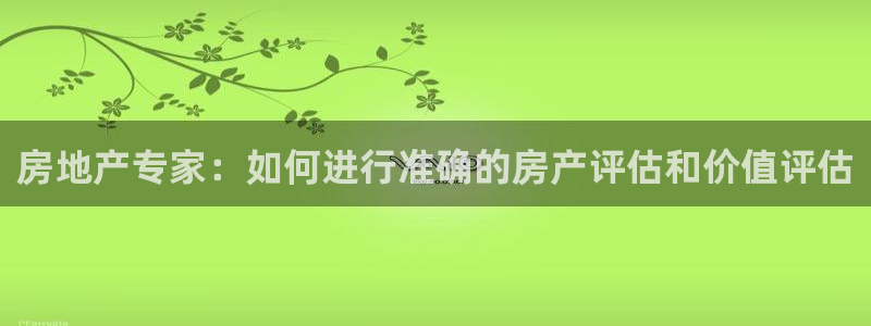 天狮娱乐官网：房地产专家：如何进行准确的房产评估和价值评估